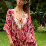 Sarah Poncho Chiffon Silk Python