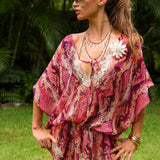 Sarah Poncho Chiffon Silk Python