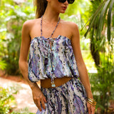 Sonia Top Silk Python