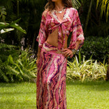 Mia Long Skirt Silk Python