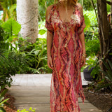Scarlett Long Dress Chiffon Silk Python