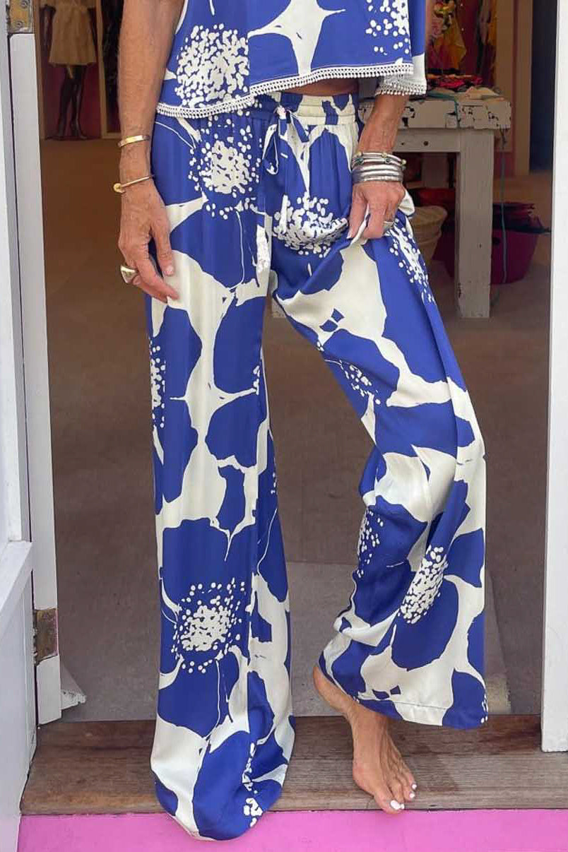 Smoke Pants in Viscose Bloom