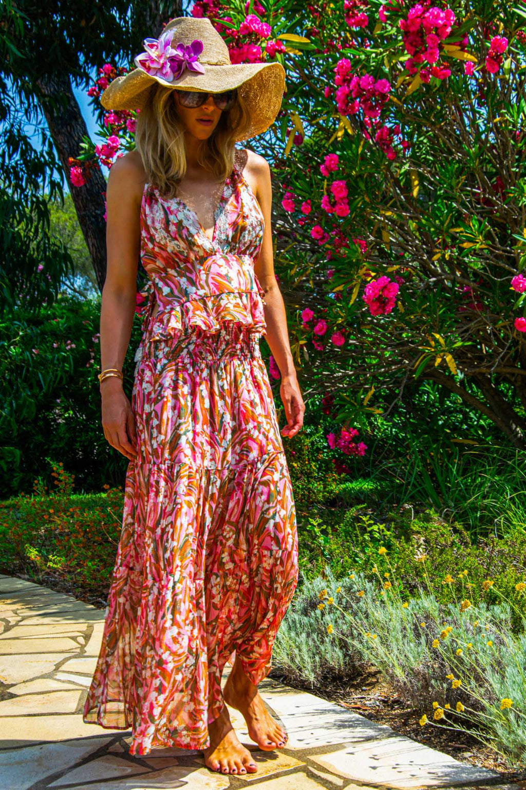 Reine Top in Chiffon Silk St Barth