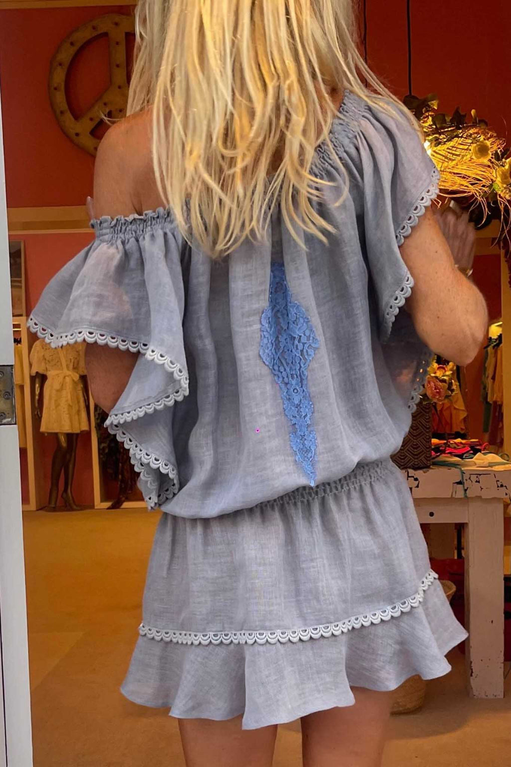 Paola Dress in Linen Dress