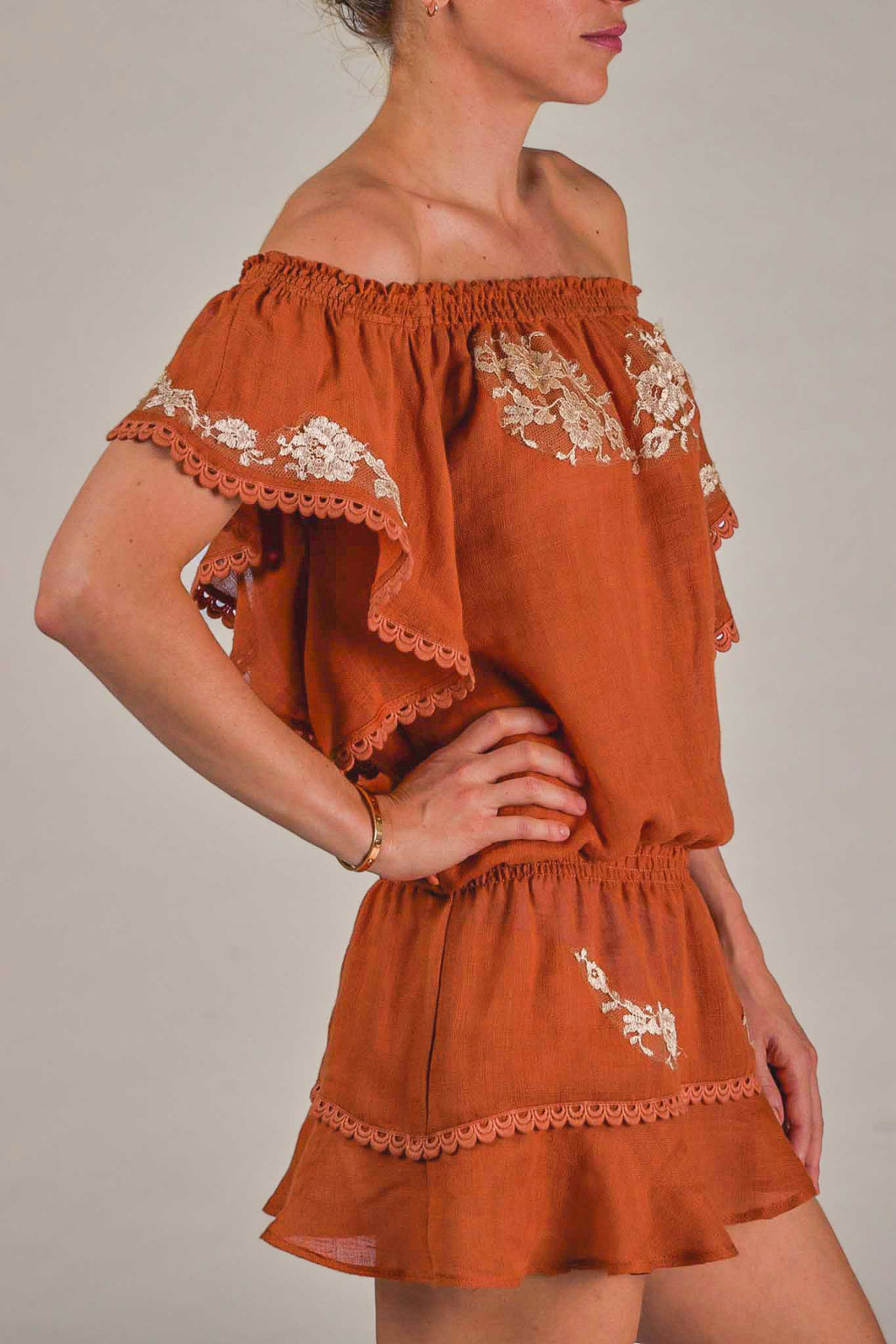 Paola Dress in Linen Dress