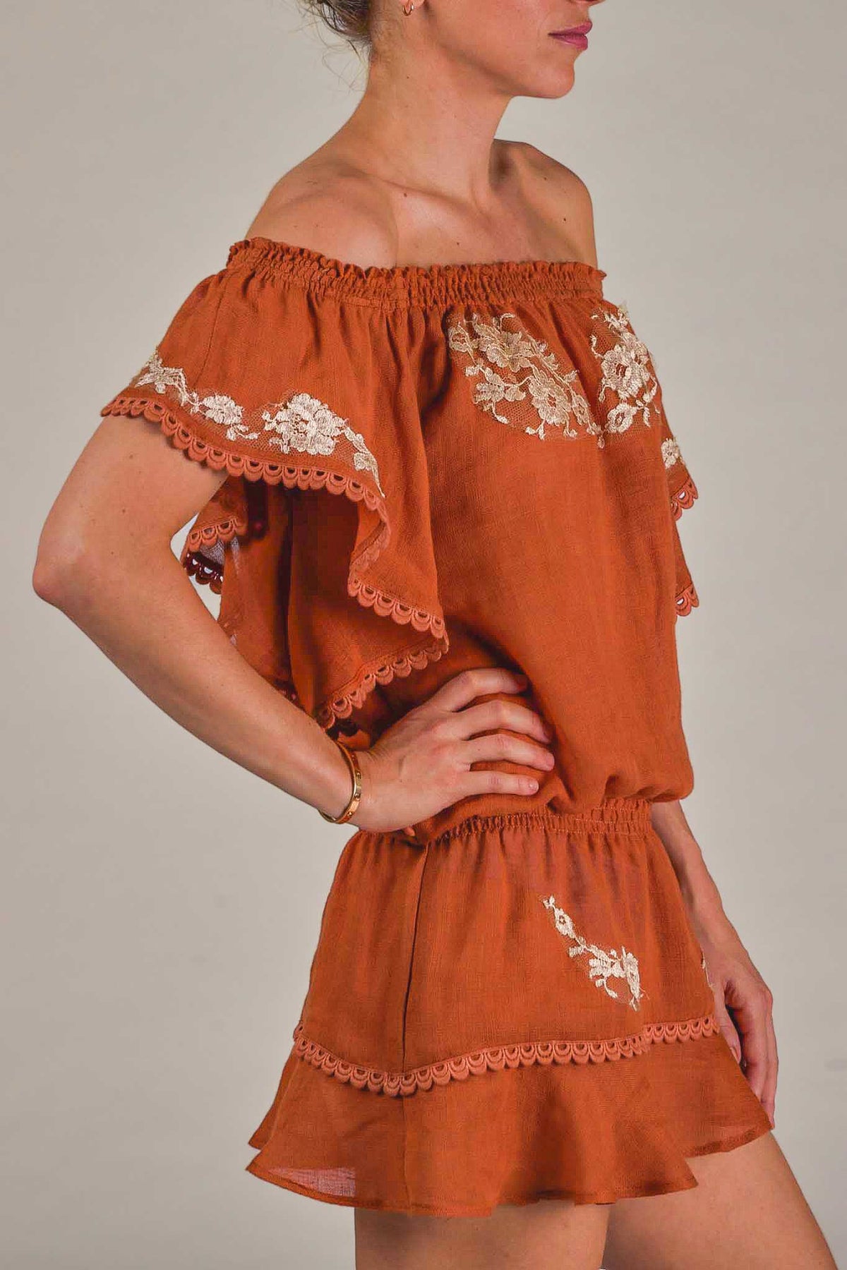 Paola Dress in Linen Dress