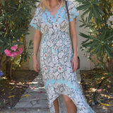 Mandy Long Dress in Viscose Bobo
