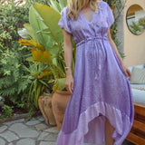 Robe longue Mandy en Soie Coeur