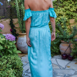 Rolling Long Dress in Silk Heart