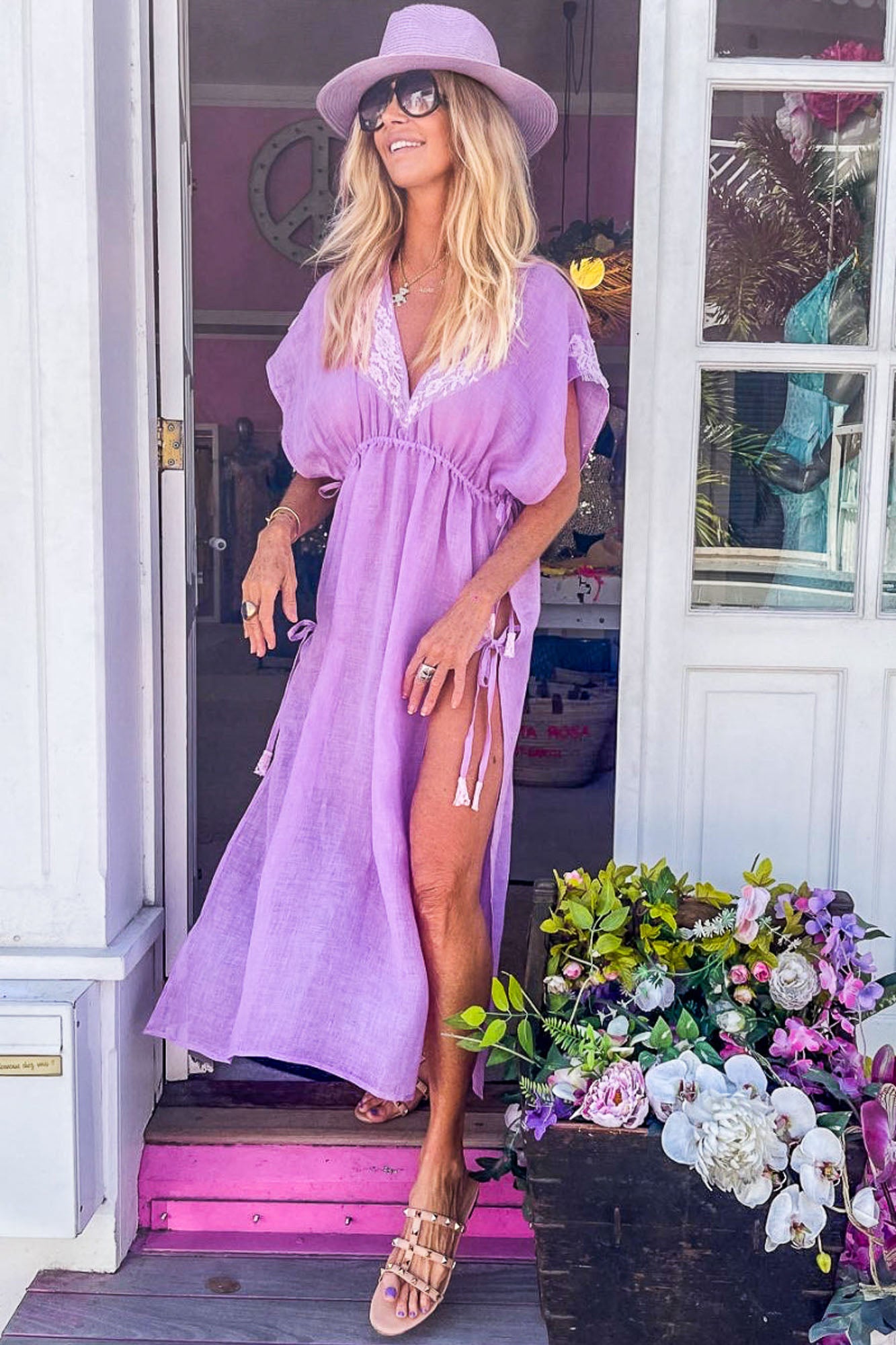Caftan Romaine en Lin