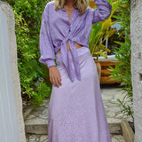 Mia Long Skirt in Silk Heart