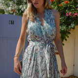 Robe courte Riri en mousseline de soie Saint-Barth 