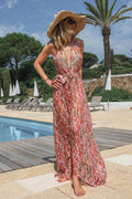 Robe longue Riri en mousseline de soie Saint-Barth 