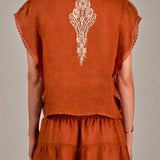 Paquita Top in Linen