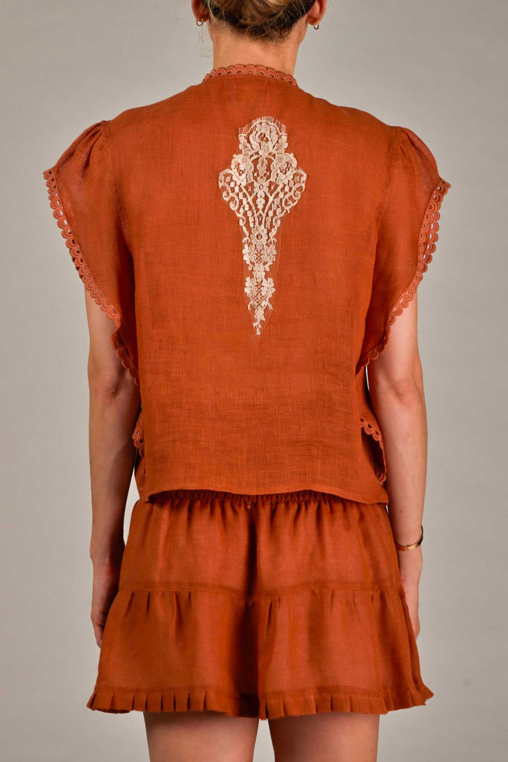 Paquita Top in Linen