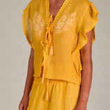 Paquita Top in Linen