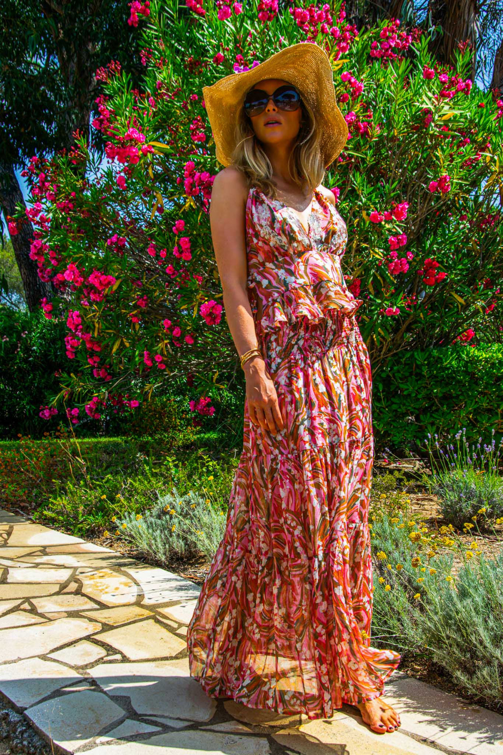 Reine Top in Chiffon Silk St Barth