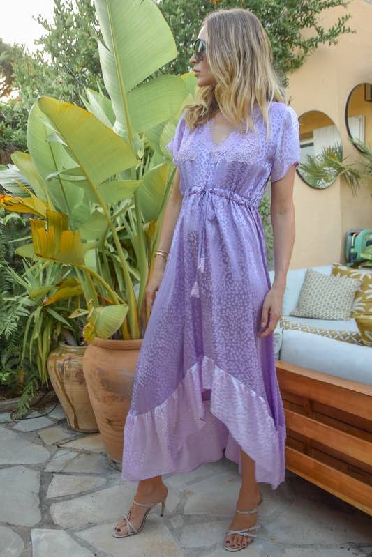 Mandy Long Dress in Silk Heart