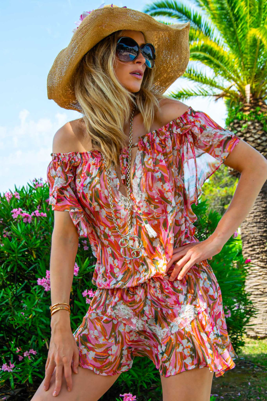 Romy Dress in Chiffon Silk St Barth