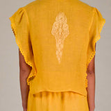 Paquita Top in Linen