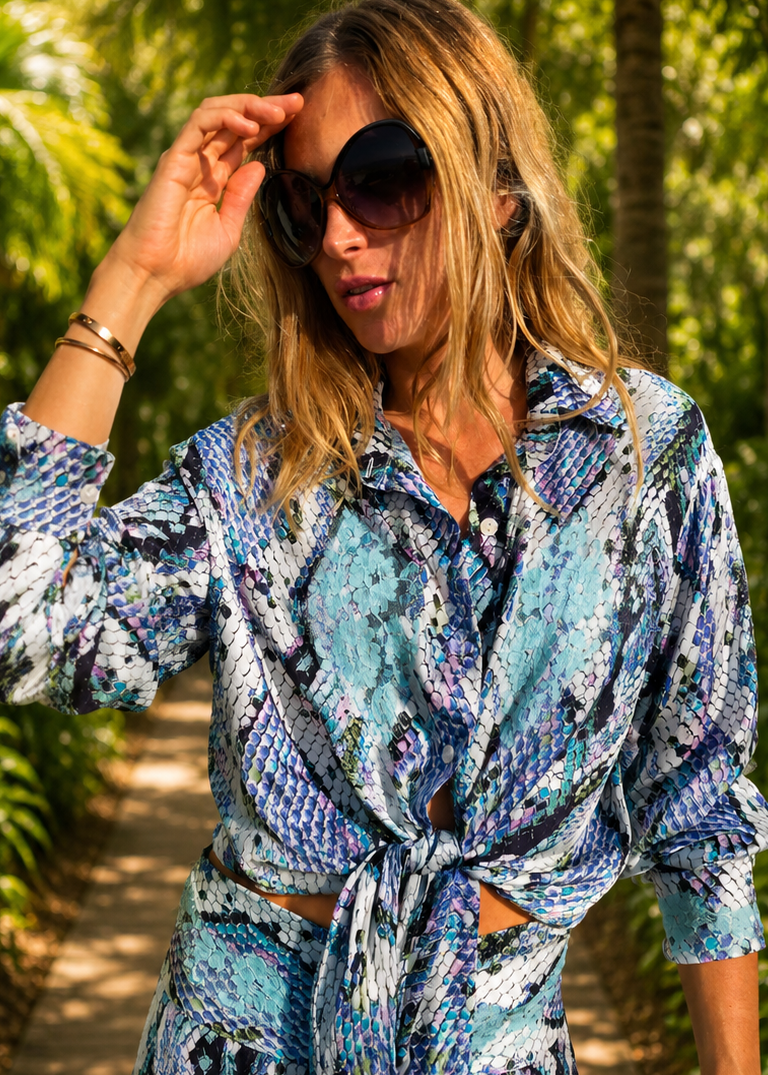 Kika Shirt Silk Python