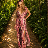 Sidonie Long Dress Silk Python