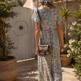Mandy Long Dress in Viscose Bobo