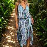 Sunny Long Dress Silk Python