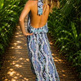 Sunny Long Dress Silk Python