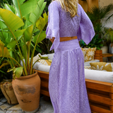 Mia Long Skirt in Silk Heart