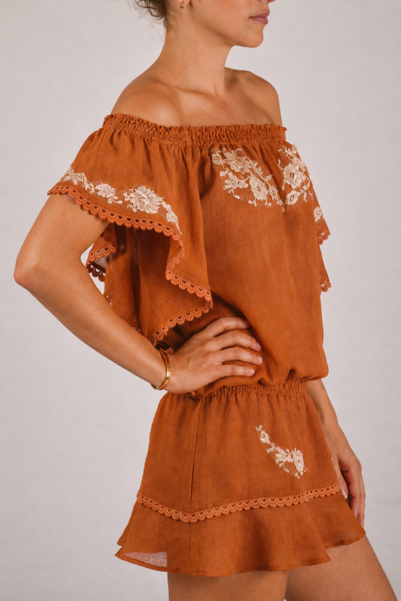 Paola Dress in Linen Dress