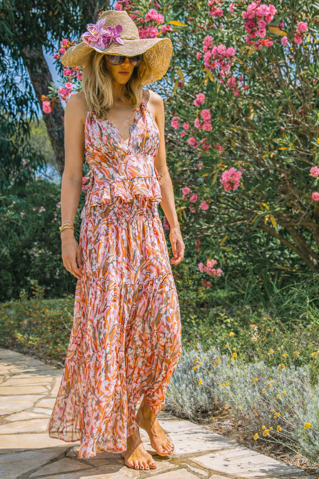 Reine Top in Chiffon Silk St Barth