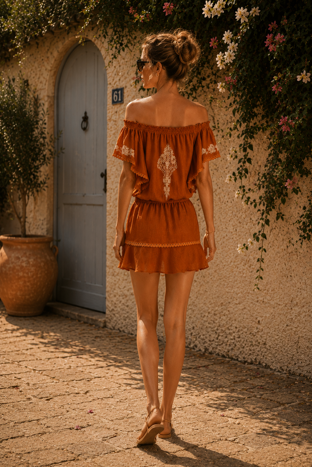 Paola Dress in Linen Dress