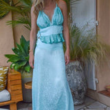 Mia Long Skirt in Silk Heart