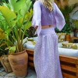 Mia Long Skirt in Silk Heart
