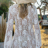 Kimono court Ricki en mousseline de soie Saint-Barth