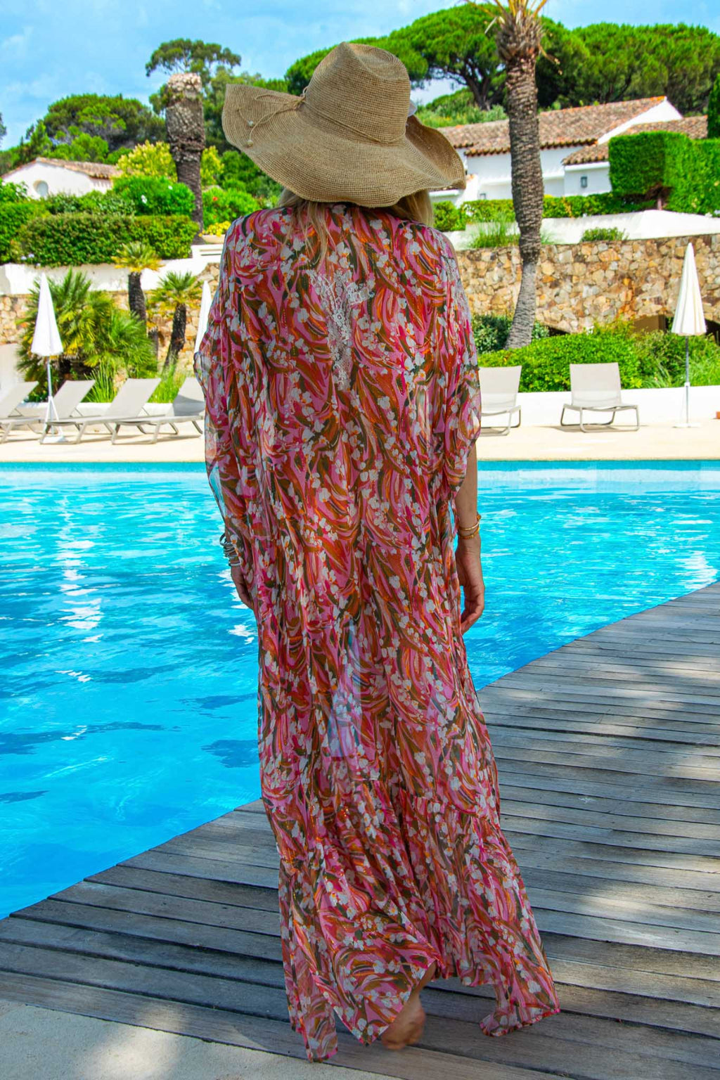 Royal Kaftan in Chiffon Silk St Barth
