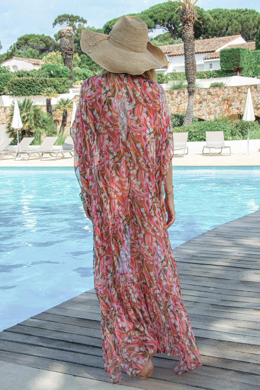 Royal Kaftan in Chiffon Silk St Barth