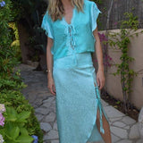 Jupe Rosalie en soie cœur