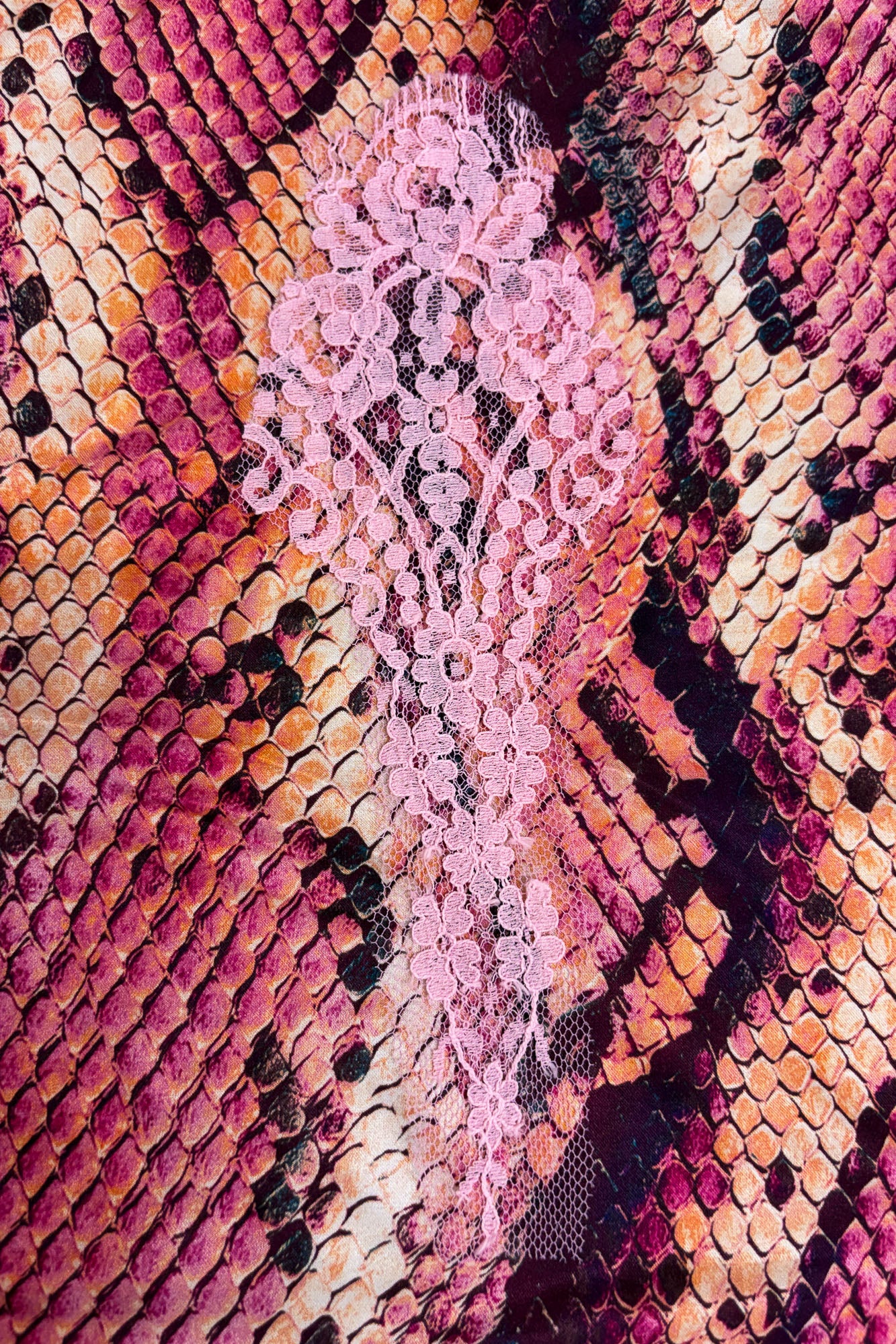 Sladinka Maxi Dress Chiffon Silk Python