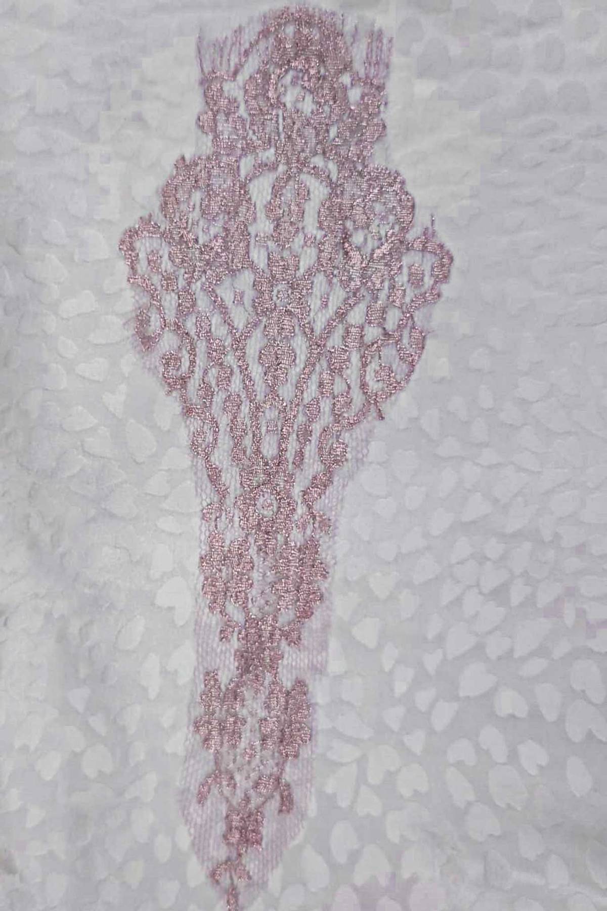 Pantalon palazzo en soie cœur