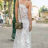 Rosa Long Dress in White Guipure