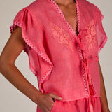 Paquita Top in Linen