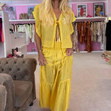 Paquita Top in Linen