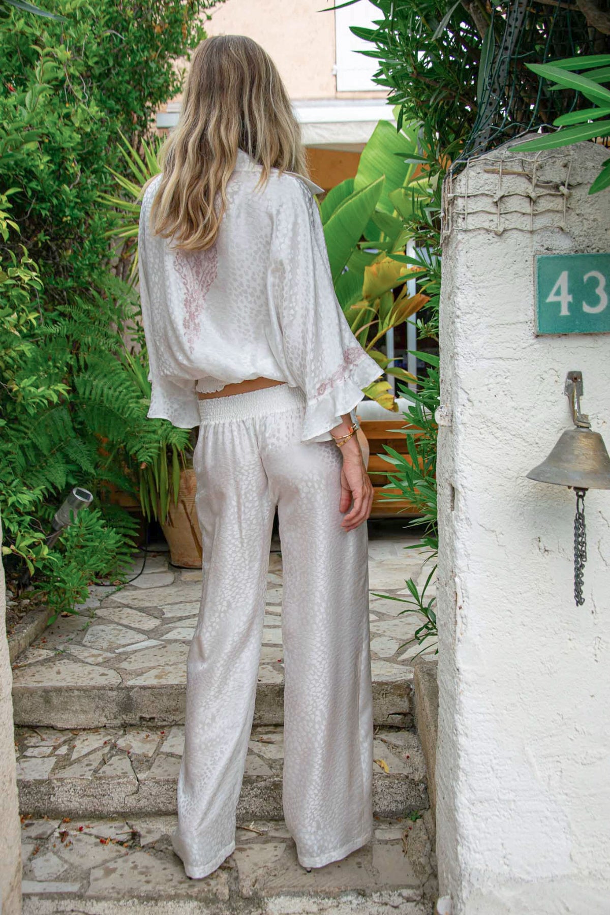 Palazzo Pants in Silk Heart