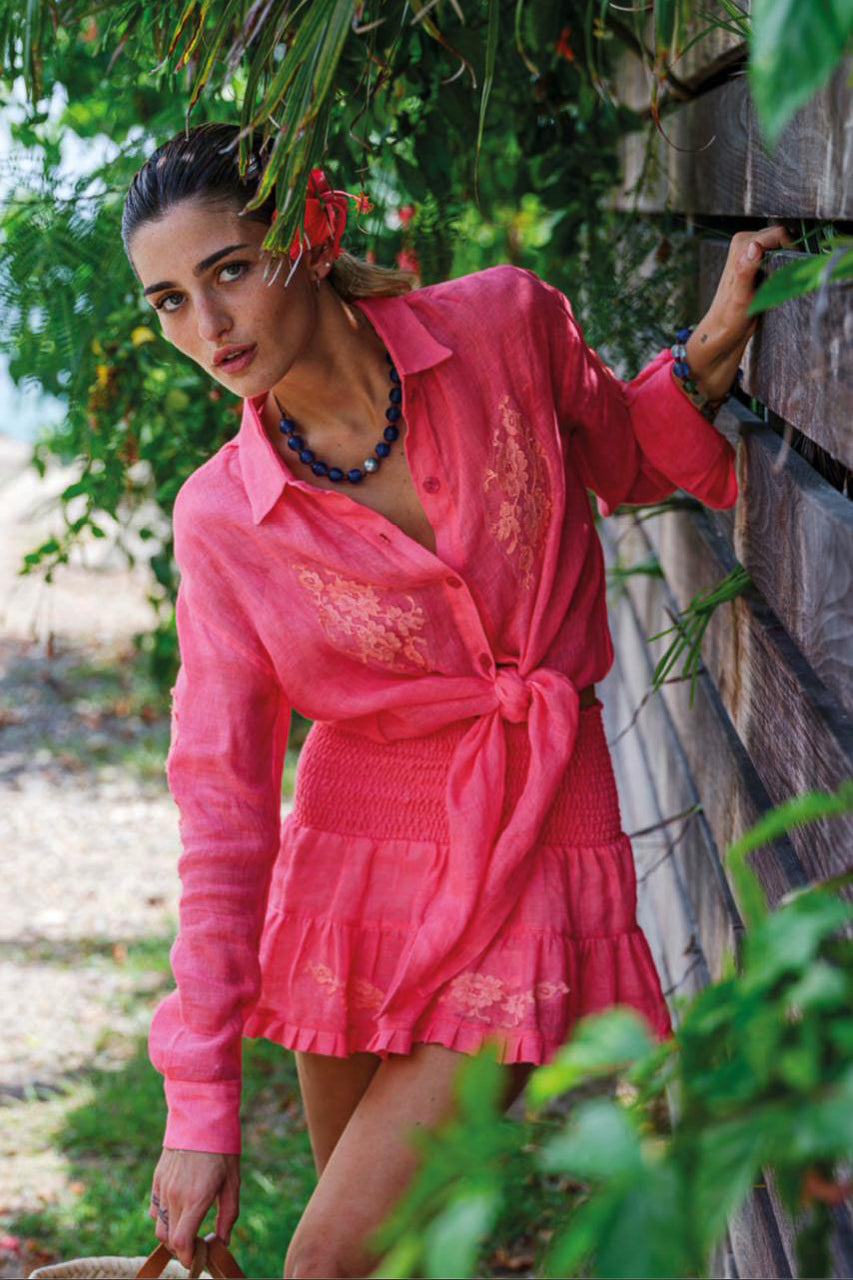 Petal Skirt in Linen