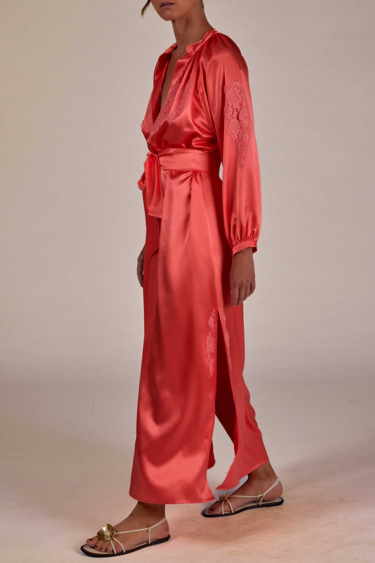 DRESS PROVENCE SATIN SILK - Vanita Rosa