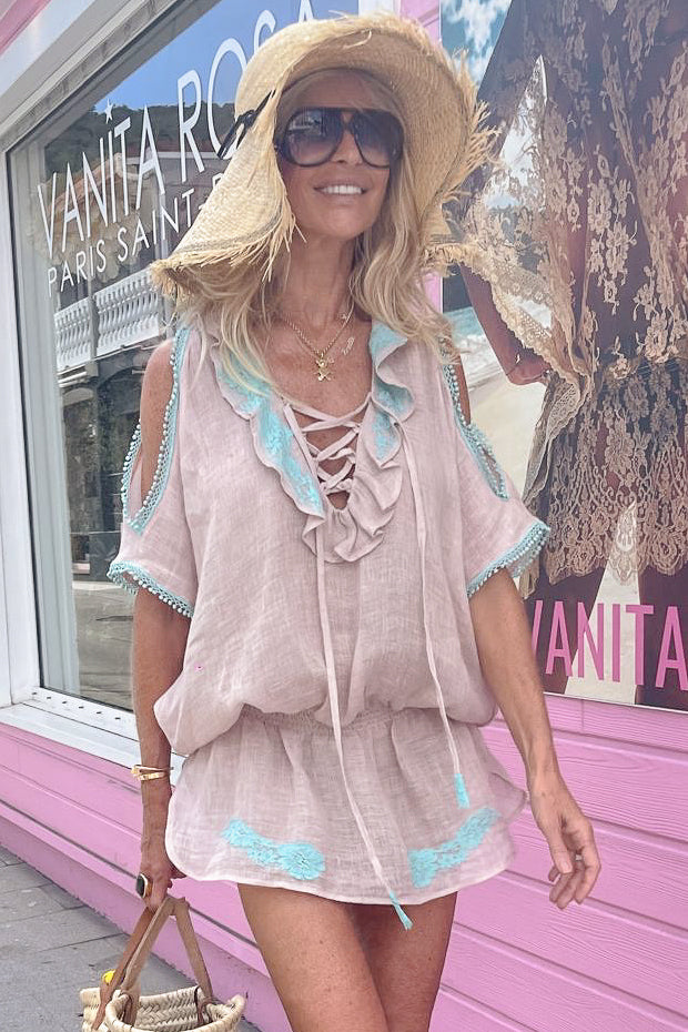 Rachel Poncho in Linen