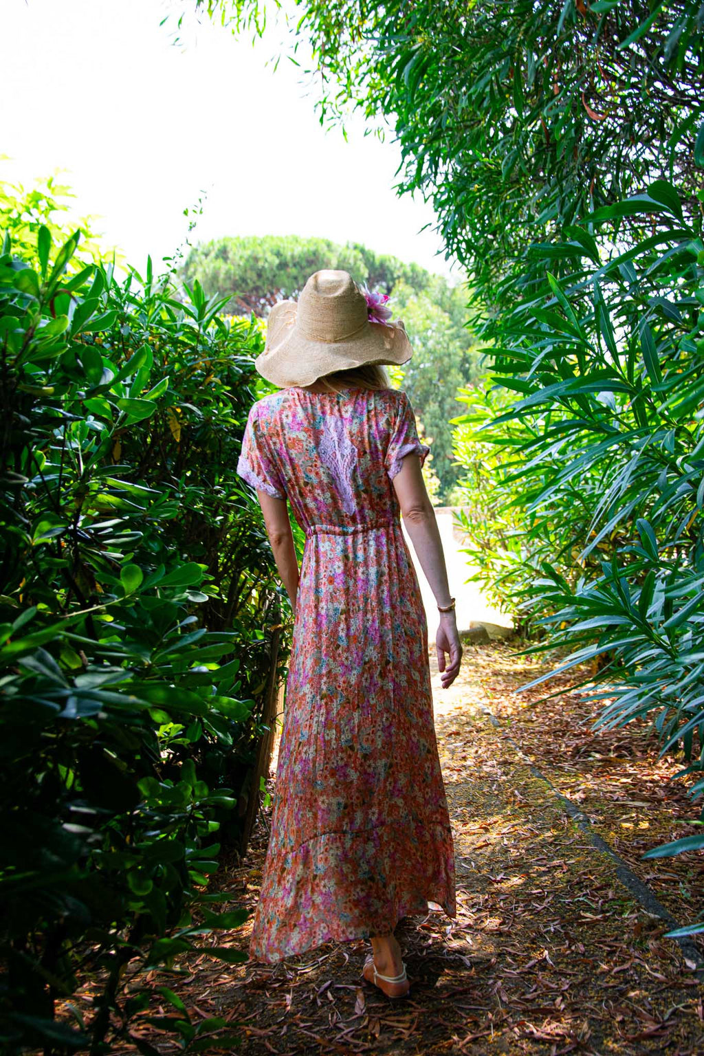 Long Dress Mandy in Silk Liberty - Vanita Rosa