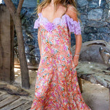 Robe longue Riva en soie Liberty